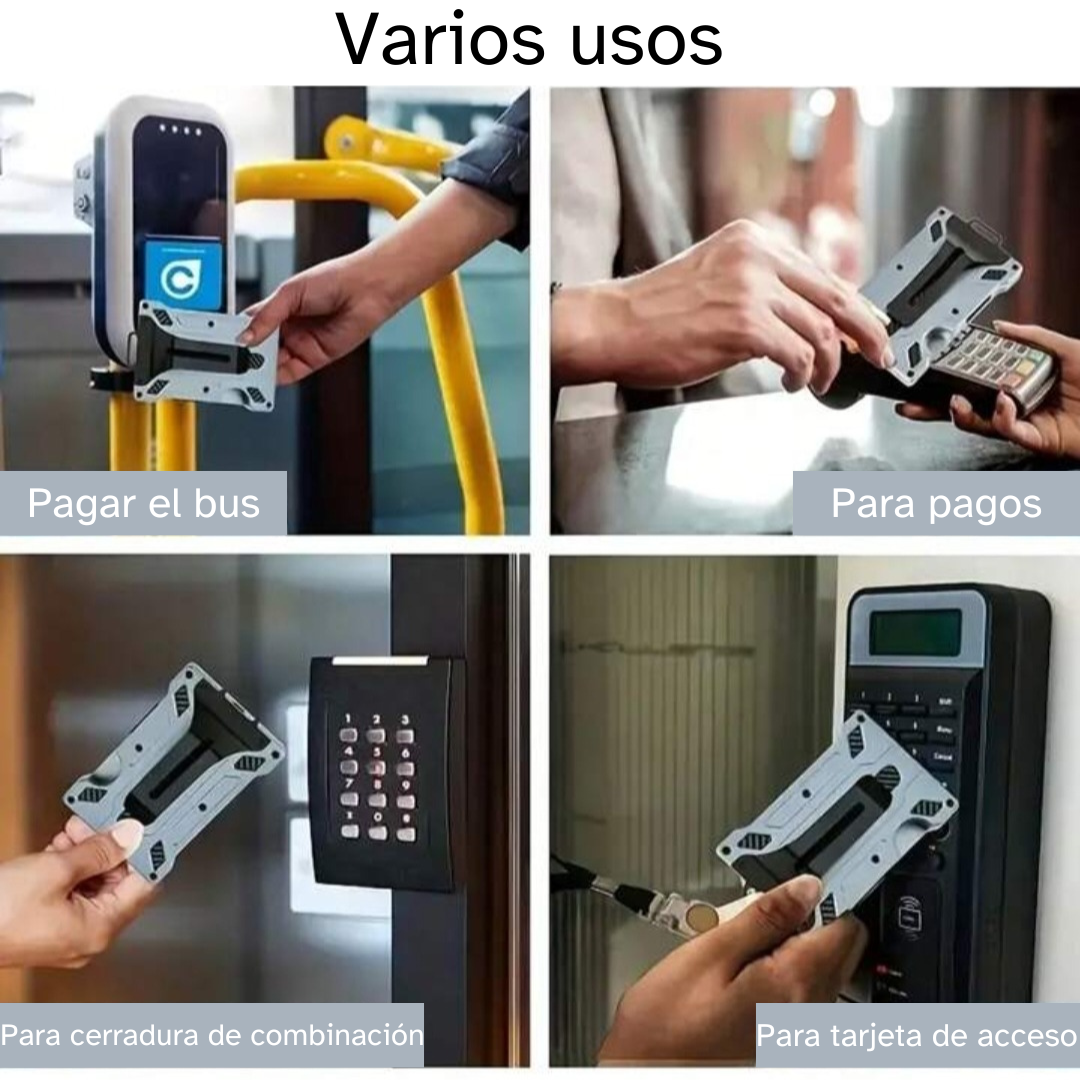 Billetera metálica antirrobo para hombre